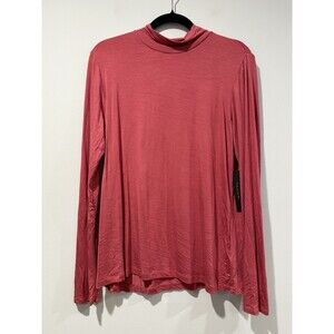 NEW Tahari Top Women XL Mock Neck Stretch Lightweight Base Layer Minimal Capsule